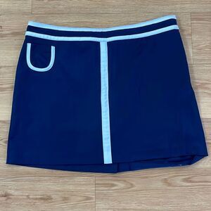 Izod Womens Navy Blue White Golf Skort 16 Activewear Athleisure Tennis Preppy